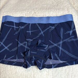 Jockey Blue Performance Boxer Brief Trunks with Geometric Design